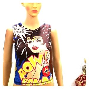 Wonder Woman Pop Art Top DC Comics Justice League RARE